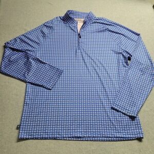 Mizzen + Main Clubhouse 1/4 Zip Pullover Men's Large Blue Performance Golf‎
